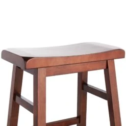 Providence Dark Oak Saddle Counter Stool, 24" -Furniture Store providence dark oak saddle counter stool 24 4