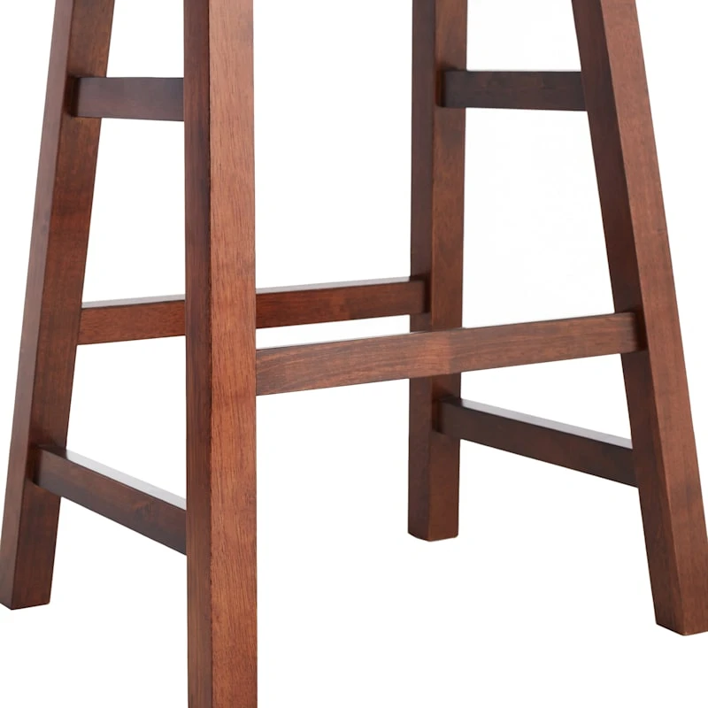Providence Dark Walnut Saddle Stool, 24" 3 Providence Dark Walnut Saddle Stool, 24" - Image 3