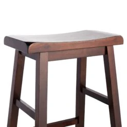 Providence Dark Walnut Saddle Stool, 29" -Furniture Store providence dark walnut saddle stool 29 2