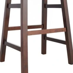 Providence Dark Walnut Saddle Stool, 29" -Furniture Store providence dark walnut saddle stool 29 3