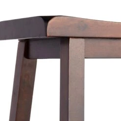 Providence Dark Walnut Saddle Stool, 29" -Furniture Store providence dark walnut saddle stool 29 4