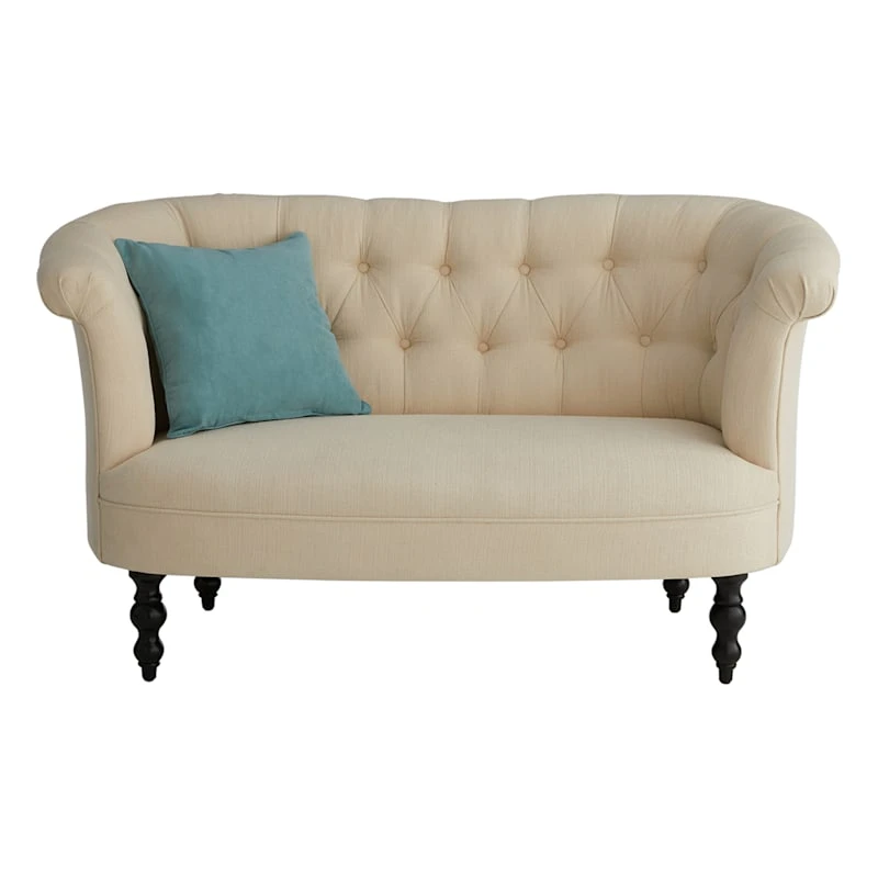 Providence Juliette Tufted Back Loveseat, Ivory 3 Providence Juliette Tufted Back Loveseat, Ivory - Image 3