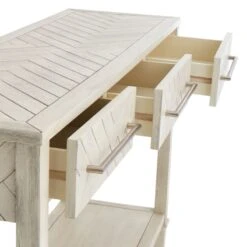 Providence Kate 3-Drawer Parquet Wood Console Table, 48" -Furniture Store providence kate 3 drawer parquet wood console table 48 4