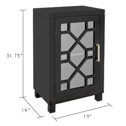 Providence Merrick Black 1-Door Cabinet -Furniture Store providence merrick black 1 door cabinet 4