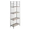 Providence Metal Baker Rack With Folding Wood-Top Shelves, 63"