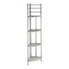 Providence Metal Corner Rack With Folding Wood-Top Shelves, 63"