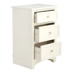 Providence Rachel White 3-Drawer Wood Cabinet -Furniture Store providence rachel white 3 drawer wood cabinet 5