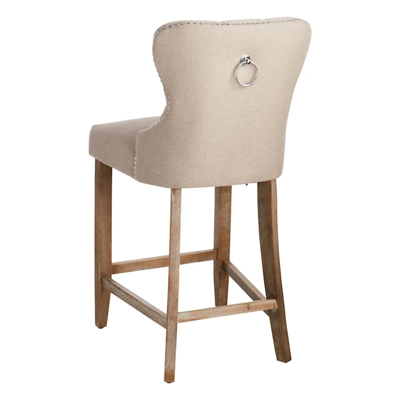 Providence Ring Back Counter Stool, Linen 2 Providence Ring Back Counter Stool, Linen - Image 2