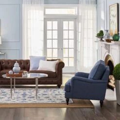 Providence Rogan Armchair, Navy -Furniture Store providence rogan armchair navy 3