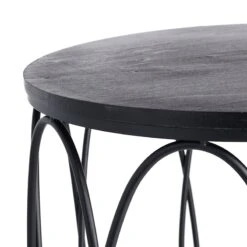 Providence Round Wood Top With Oval Metal Table, Large -Furniture Store providence round wood top with oval metal table large 3