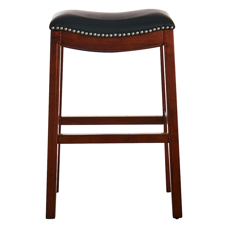 Providence Rylan Backless Barstool, Walnut 2 Providence Rylan Backless Barstool, Walnut - Image 2