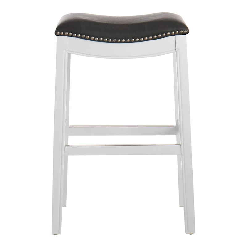 Providence Rylan Backless Barstool, White 2 Providence Rylan Backless Barstool, White - Image 2