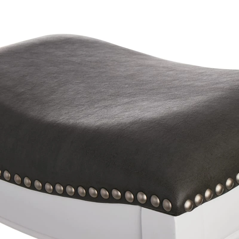 Providence Rylan Backless Barstool, White 4 Providence Rylan Backless Barstool, White - Image 4