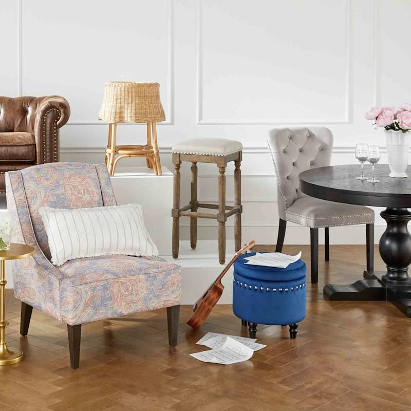 Providence Stanley Storage Ottoman, Navy Blue 2 Providence Stanley Storage Ottoman, Navy Blue - Image 2