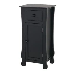 Providence Theodore Black 1-Drawer Cabinet End Table, 29" -Furniture Store providence theodore black 1 drawer cabinet end table 29 2