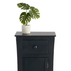 Providence Theodore Black 1-Drawer Cabinet End Table, 29" -Furniture Store providence theodore black 1 drawer cabinet end table 29 3