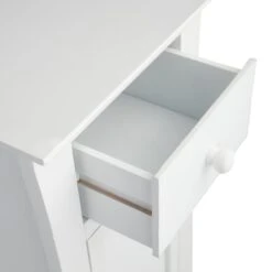 Providence Theodore White 1-Drawer Cabinet End Table, 29" -Furniture Store providence theodore white 1 drawer cabinet end table 29 5