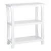 Providence Theodore White 3-Tier Thick Leg Bookshelf, 29"
