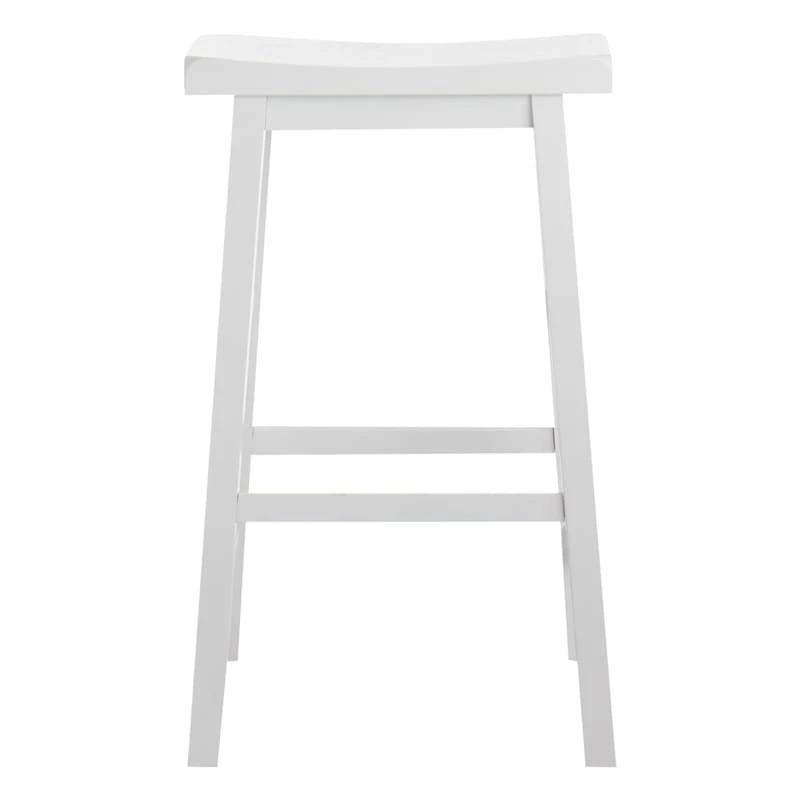 Providence White Saddle Backless Barstool, 29" 2 Providence White Saddle Backless Barstool, 29" - Image 2