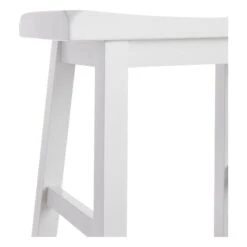 Providence White Saddle Backless Barstool, 29" 7 Providence White Saddle Backless Barstool, 29" -Furniture Store providence white saddle backless barstool 29 2