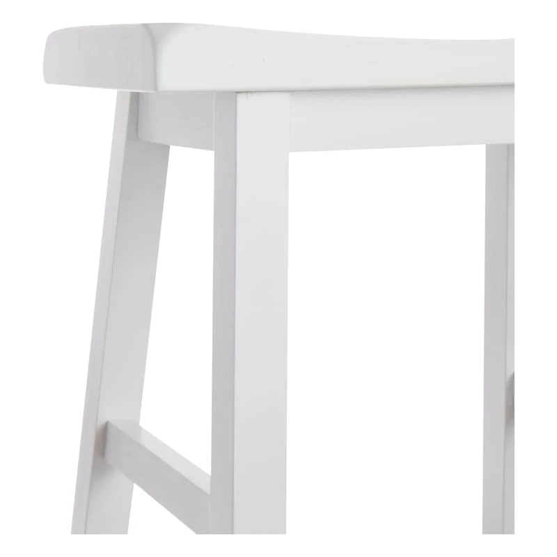 Providence White Saddle Backless Barstool, 29" 3 Providence White Saddle Backless Barstool, 29" - Image 3