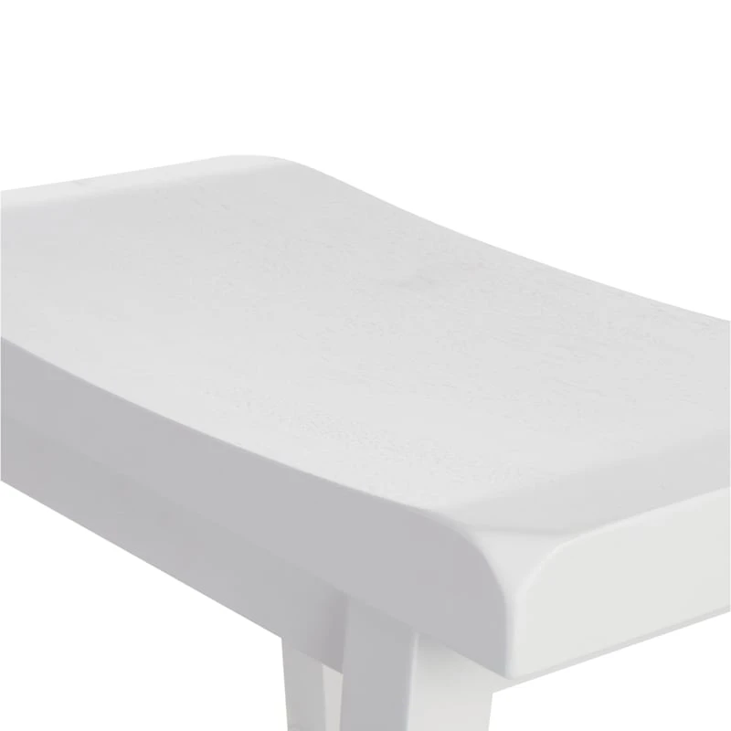 Providence White Saddle Backless Barstool, 29" 4 Providence White Saddle Backless Barstool, 29" - Image 4