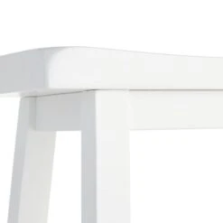 Providence White Saddle Backless Counter Stool, 24" -Furniture Store providence white saddle backless counter stool 24 3