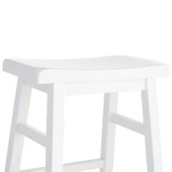 Providence White Saddle Backless Counter Stool, 24" -Furniture Store providence white saddle backless counter stool 24 4