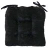 Reese Chenille Black Chair Pad