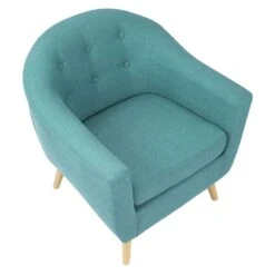 Rockwell Teal Mid-Century Modern Accent Chair -Furniture Store rockwell teal mid century modern accent chair 6