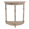 Rounded Turned Leg Wooden Console