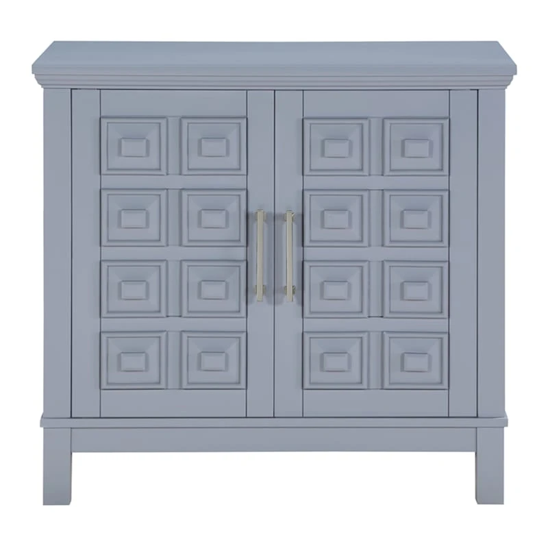 Sadie 2-Drawer Geometric Cabinet, Grey 2 Sadie 2-Drawer Geometric Cabinet, Grey - Image 2
