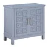 Sadie 2-Drawer Geometric Cabinet, Grey