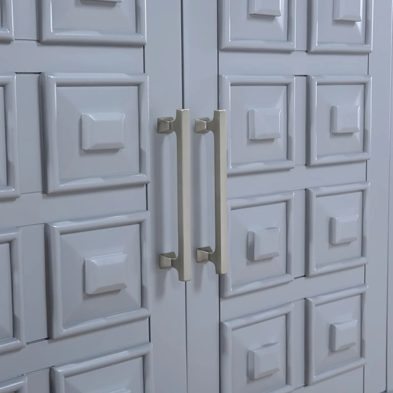 Sadie 2-Drawer Geometric Cabinet, Grey 6 Sadie 2-Drawer Geometric Cabinet, Grey - Image 6