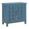 Sadie 2-Drawer Geometric Cabinet, Turquoise