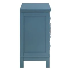 Sadie 2-Drawer Geometric Cabinet, Turquoise -Furniture Store sadie 2 drawer geometric cabinet turquoise 3
