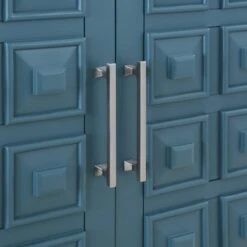 Sadie 2-Drawer Geometric Cabinet, Turquoise -Furniture Store sadie 2 drawer geometric cabinet turquoise 4