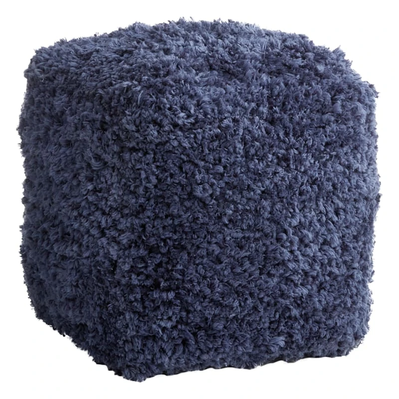 Sammy Shag Pouf, Navy 1 Sammy Shag Pouf, Navy