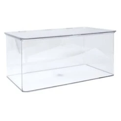 Small Clear Hinged Storage Bin Set, 10.25x7.25