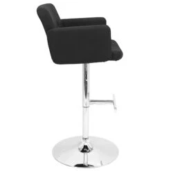 Stout Black Faux Leather Adjustable Barstool -Furniture Store stout black faux leather adjustable barstool 2