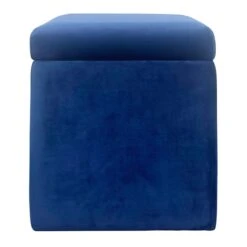 Stuart Square Storage Ottoman, Navy Blue 7 Stuart Square Storage Ottoman, Navy Blue -Furniture Store stuart square storage ottoman navy blue 2