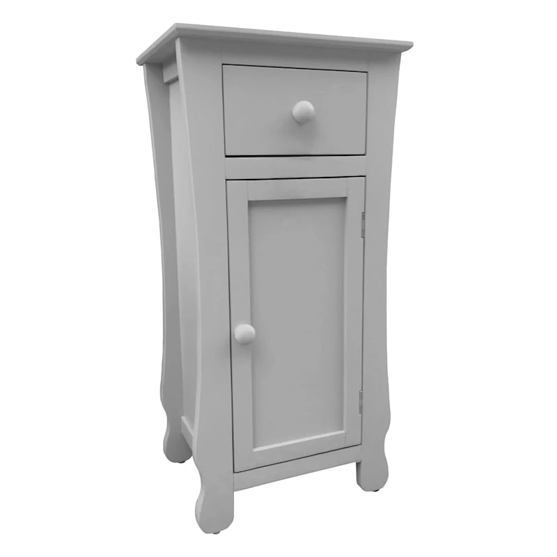 Theodore Grey 1-Drawer Cabinet End Table, 29" 2 Theodore Grey 1-Drawer Cabinet End Table, 29" - Image 2