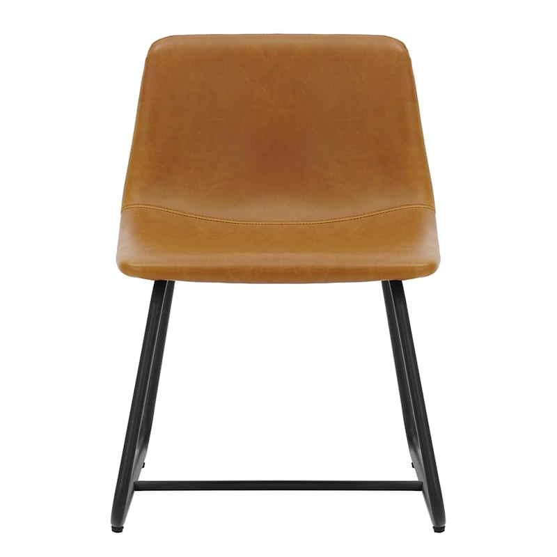 Tiny Dreamers Drake Kids Faux Leather Chair, Cognac 2 Tiny Dreamers Drake Kids Faux Leather Chair, Cognac - Image 2