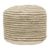 Tracey Boyd Striped Jute Pouf