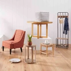 Ty Pennington Lex Blue Striped Square Pouf, 16" 7 Ty Pennington Lex Blue Striped Square Pouf, 16" -Furniture Store ty pennington lex blue striped square pouf 16 3