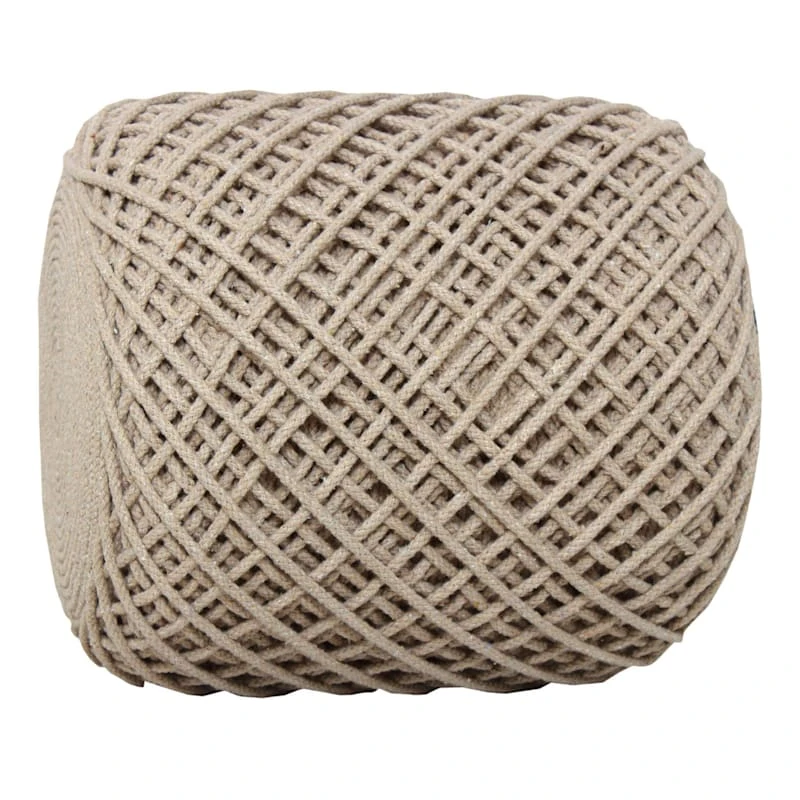 Ty Pennington Reid Twisted Ottoman, Wool Brown 5 Ty Pennington Reid Twisted Ottoman, Wool Brown - Image 5