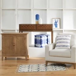 Ty Pennington Shyloh Shibori Print Pouf, Blue -Furniture Store ty pennington shyloh shibori print pouf blue 3