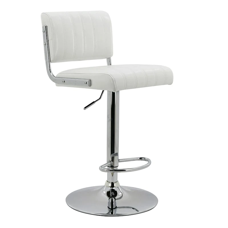 Warren Adjustable Barstool, White 1 Warren Adjustable Barstool, White