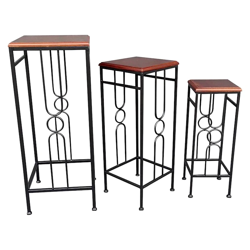 Wood Top Plant Stand, Large 1 Wood Top Plant Stand, Large