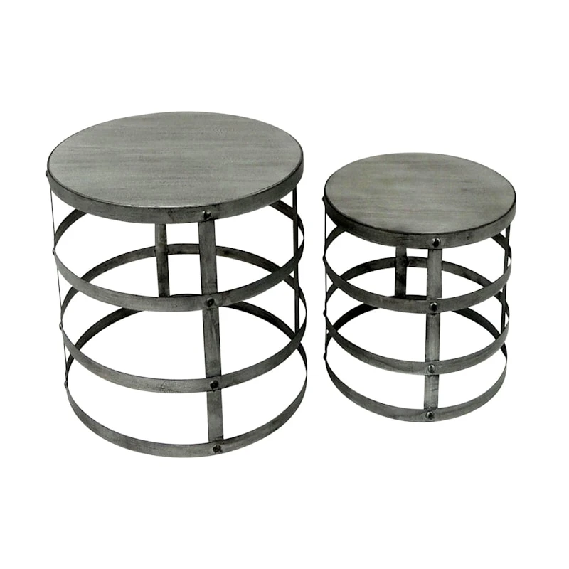 Wood Top Plant Stand With Metal Base, Small 1 Wood Top Plant Stand With Metal Base, Small